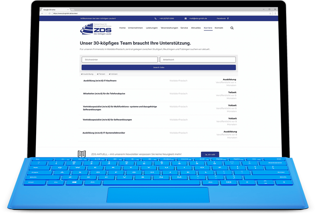 ZDS Bürosysteme Vertrieb & Service GmbH: Corporate Website (WordPress)