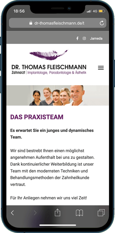 Dr. Thomas Fleischmann: Praxis Website, TYPO3