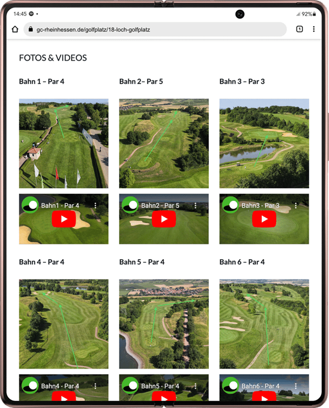 GC Rheinhessen: Golfclub Website, WordPress