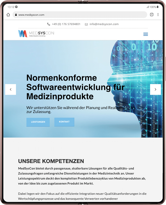 MedSysCon Medizintechnik GmbH: Corporate Website (WordPress)