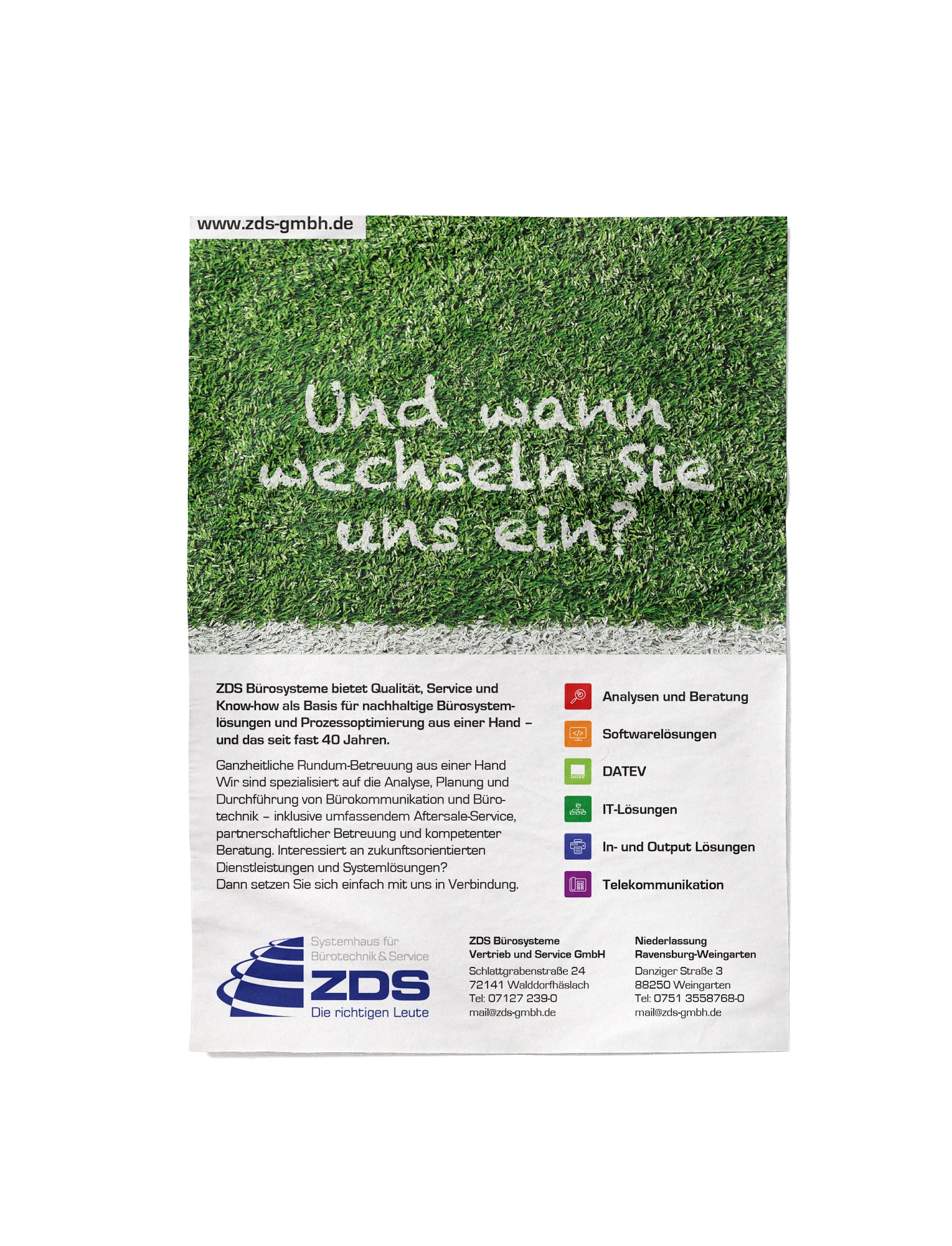 ZDS Bürosysteme Vertrieb & Service GmbH: Anzeige