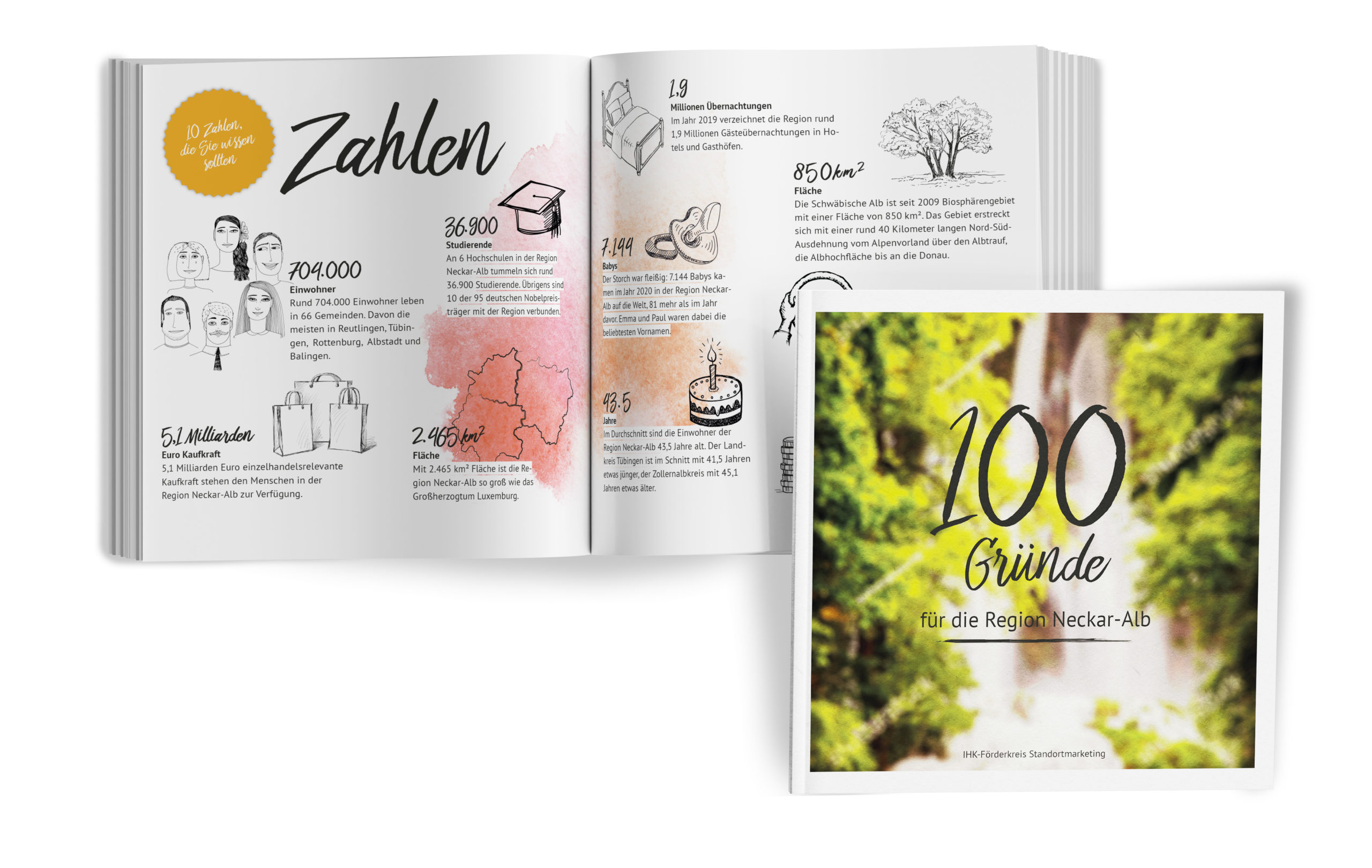 Broschüre "100 Gründe" IHK Reutlingen