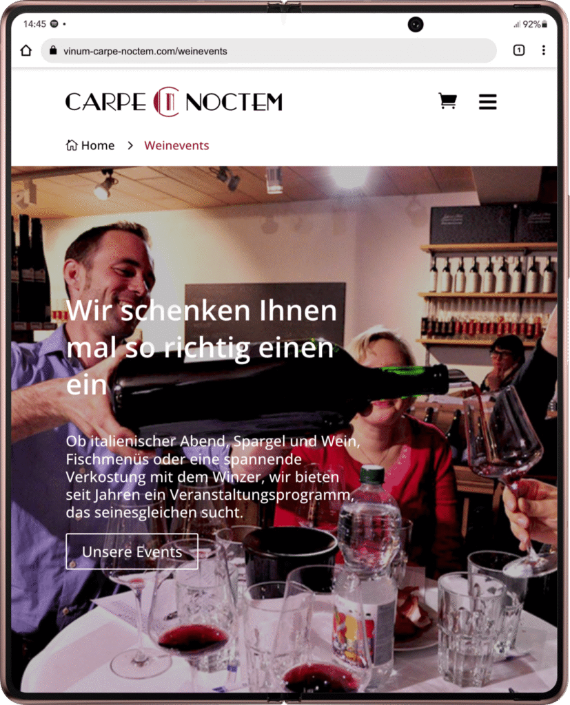 Vinum Carpe Noctem: WordPress Website