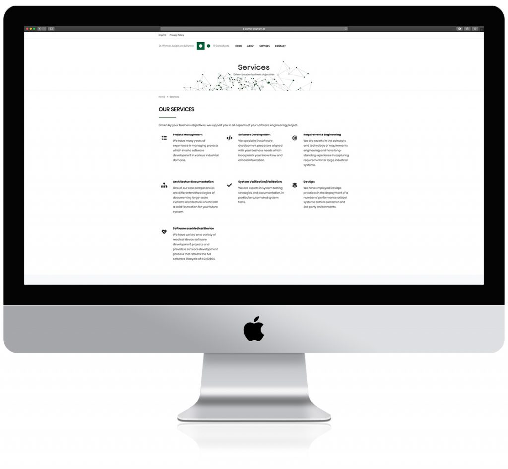 Dr. Wehner, Jungmann & Partner: Corporate Website
